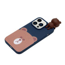 For iPhone 14 Pro Max Shockproof Cartoon TPU Phone Case(Bear)