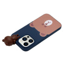 For iPhone 14 Pro Max Shockproof Cartoon TPU Phone Case(Bear)