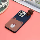 For iPhone 14 Pro Max Shockproof Cartoon TPU Phone Case(Bear)