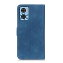 For Motorola Moto E22 4G/E22i KHAZNEH Retro Texture Leather Phone Case(Blue)