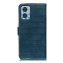 For Motorola Moto E22 4G/E22i Magnetic Crocodile Texture Leather Phone Case(Green)