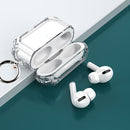 For AirPods Pro 2 Dual-color PC Shockproof Earphone Case with Hook(Transparent)