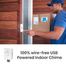 ML18 Mini Ultra Wide Angle Smart Video Doorbell Support Two-way Voice(White)