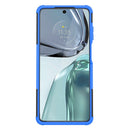 For Motorola Moto G62 5G Tire Texture TPU + PC Phone Case with Holder(Blue)