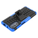 For Motorola Moto G62 5G Tire Texture TPU + PC Phone Case with Holder(Blue)