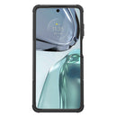 For Motorola Moto G62 5G Tire Texture TPU + PC Phone Case with Holder(Black)