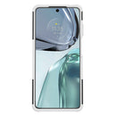 For Motorola Moto G62 5G Tire Texture TPU + PC Phone Case with Holder(White)
