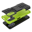 For Motorola Moto G62 5G Tire Texture TPU + PC Phone Case with Holder(Green)