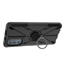For Motorola Moto G62 5G Armor Bear Shockproof PC + TPU Phone Case with Ring(Black)