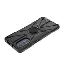 For Motorola Moto G62 5G Armor Bear Shockproof PC + TPU Phone Case with Ring(Black)