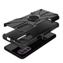 For Motorola Moto G62 5G Armor Bear Shockproof PC + TPU Phone Case with Ring(Black)