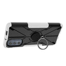 For Motorola Moto G62 5G Armor Bear Shockproof PC + TPU Phone Case with Ring(White)