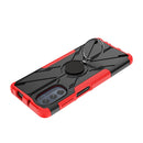 For Motorola Moto G62 5G Armor Bear Shockproof PC + TPU Phone Case with Ring(Red)
