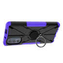 For Motorola Moto G62 5G Armor Bear Shockproof PC + TPU Phone Case with Ring(Purple)