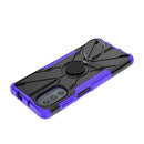 For Motorola Moto G62 5G Armor Bear Shockproof PC + TPU Phone Case with Ring(Purple)