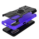 For Motorola Moto G62 5G Armor Bear Shockproof PC + TPU Phone Case with Ring(Purple)