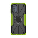 For Motorola Moto G62 5G Armor Bear Shockproof PC + TPU Phone Case with Ring(Green)