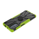 For Motorola Moto G62 5G Armor Bear Shockproof PC + TPU Phone Case with Ring(Green)