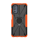 For Motorola Moto G62 5G Armor Bear Shockproof PC + TPU Phone Case with Ring(Orange)