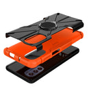 For Motorola Moto G62 5G Armor Bear Shockproof PC + TPU Phone Case with Ring(Orange)