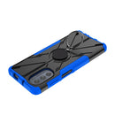 For Motorola Moto G62 5G Armor Bear Shockproof PC + TPU Phone Case with Ring(Blue)