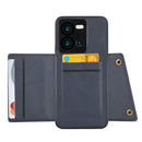 For vivo V25 5G Double Buckle Magnetic Phone Case(Blue)