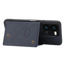 For vivo V25 5G Double Buckle Magnetic Phone Case(Blue)