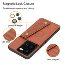 For vivo V25 5G Double Buckle Magnetic Phone Case(Blue)