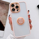 For iPhone 12 Pro Electroplated Ring Holder Phone Case(Pink)