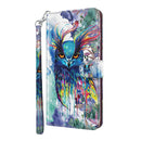 For Motorola Moto E22 / Moto E22i 3D Painting Pattern TPU + PU Phone Case(Watercolor Owl)