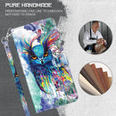For Motorola Moto E22 / Moto E22i 3D Painting Pattern TPU + PU Phone Case(Watercolor Owl)