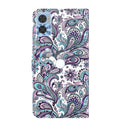 For Motorola Moto E22 / Moto E22i 3D Painting Pattern TPU + PU Phone Case(Swirl Pattern)
