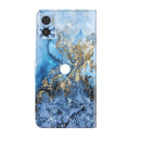 For Motorola Moto E22 / Moto E22i 3D Painting Pattern TPU + PU Phone Case(Milky Way)