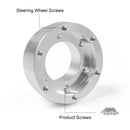 For Logitech G29 G920 G923 70mm Gaming Steering Wheel Adapter(Silver)