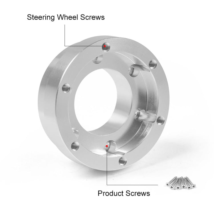 For Logitech G29 G920 G923 70mm Gaming Steering Wheel Adapter(Silver)