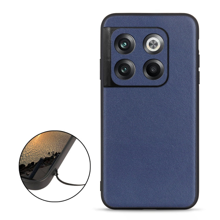 For OnePlus Ace Pro / 10T Lambskin Texture Genuine Leather Phone Case(Blue)