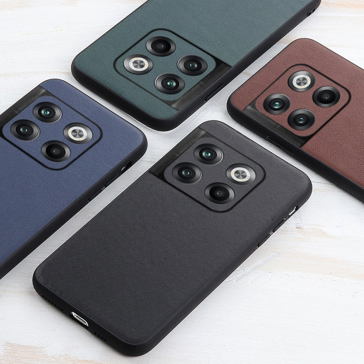 For OnePlus Ace Pro / 10T Lambskin Texture Genuine Leather Phone Case(Brown)