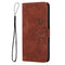For Motorola Moto E32/E32s Skin Feel Heart Pattern Leather Phone Case(Brown)