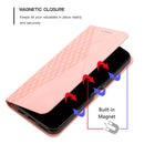 For Motorola Moto E32 4G/E32s Diamond Pattern Splicing Skin Feel Magnetic Phone Case(Rose Gold)