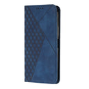 For Motorola Moto E32 4G/E32s Diamond Pattern Splicing Skin Feel Magnetic Phone Case(Blue)