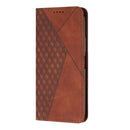 For Motorola Moto E32 4G/E32s Diamond Pattern Splicing Skin Feel Magnetic Phone Case(Brown)