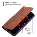 For Motorola Moto E32 4G/E32s Diamond Pattern Splicing Skin Feel Magnetic Phone Case(Brown)