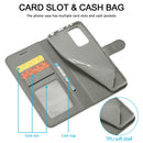 For Xiaomi 12T / 12T Pro LC.IMEEKE Calf Texture Leather Phone Case(Grey)