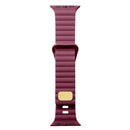 Breathable Skin-friendly Silicone Watch Band For Apple Watch Ultra 49mm / Series 8&7 45mm / SE 2&6&SE&5&4 44mm / 3&2&1 42mm(Deep Red)