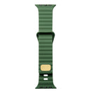 Breathable Skin-friendly Silicone Watch Band For Apple Watch Ultra 49mm / Series 8&7 45mm / SE 2&6&SE&5&4 44mm / 3&2&1 42mm(Dark Green)