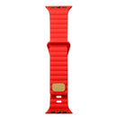 Breathable Skin-friendly Silicone Watch Band For Apple Watch Ultra 49mm / Series 8&7 45mm / SE 2&6&SE&5&4 44mm / 3&2&1 42mm(Red)
