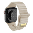 Breathable Skin-friendly Silicone Watch Band For Apple Watch Ultra 49mm / Series 8&7 45mm / SE 2&6&SE&5&4 44mm / 3&2&1 42mm(Beige)