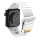 Breathable Skin-friendly Silicone Watch Band For Apple Watch Ultra 49mm / Series 8&7 45mm / SE 2&6&SE&5&4 44mm / 3&2&1 42mm(White)