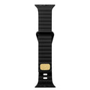 Breathable Skin-friendly Silicone Watch Band For Apple Watch Ultra 49mm / Series 8&7 45mm / SE 2&6&SE&5&4 44mm / 3&2&1 42mm(Black)