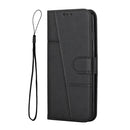For Xiaomi 12T/12T Pro/Redmi K50 Ultra Stitching Calf Texture Buckle Leather Phone Case(Black)